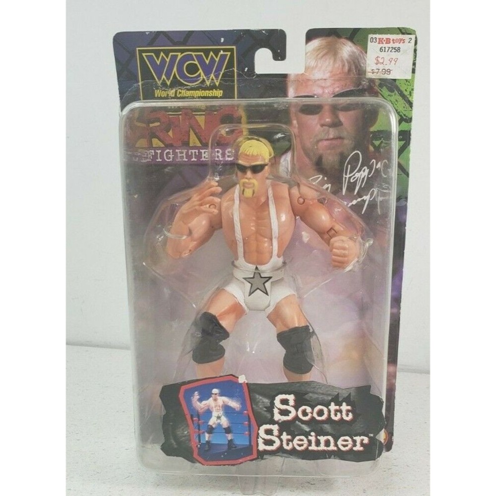 WCW NWO Ring Fighters Scott Steiner action figure Brand New ToyBiz 1999 NOC